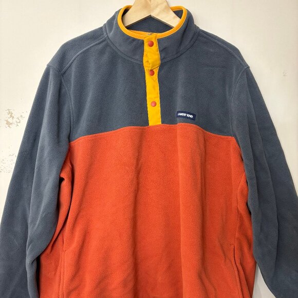 Lands' End Men's Quarter Button Sweater - Picture 1 of 4